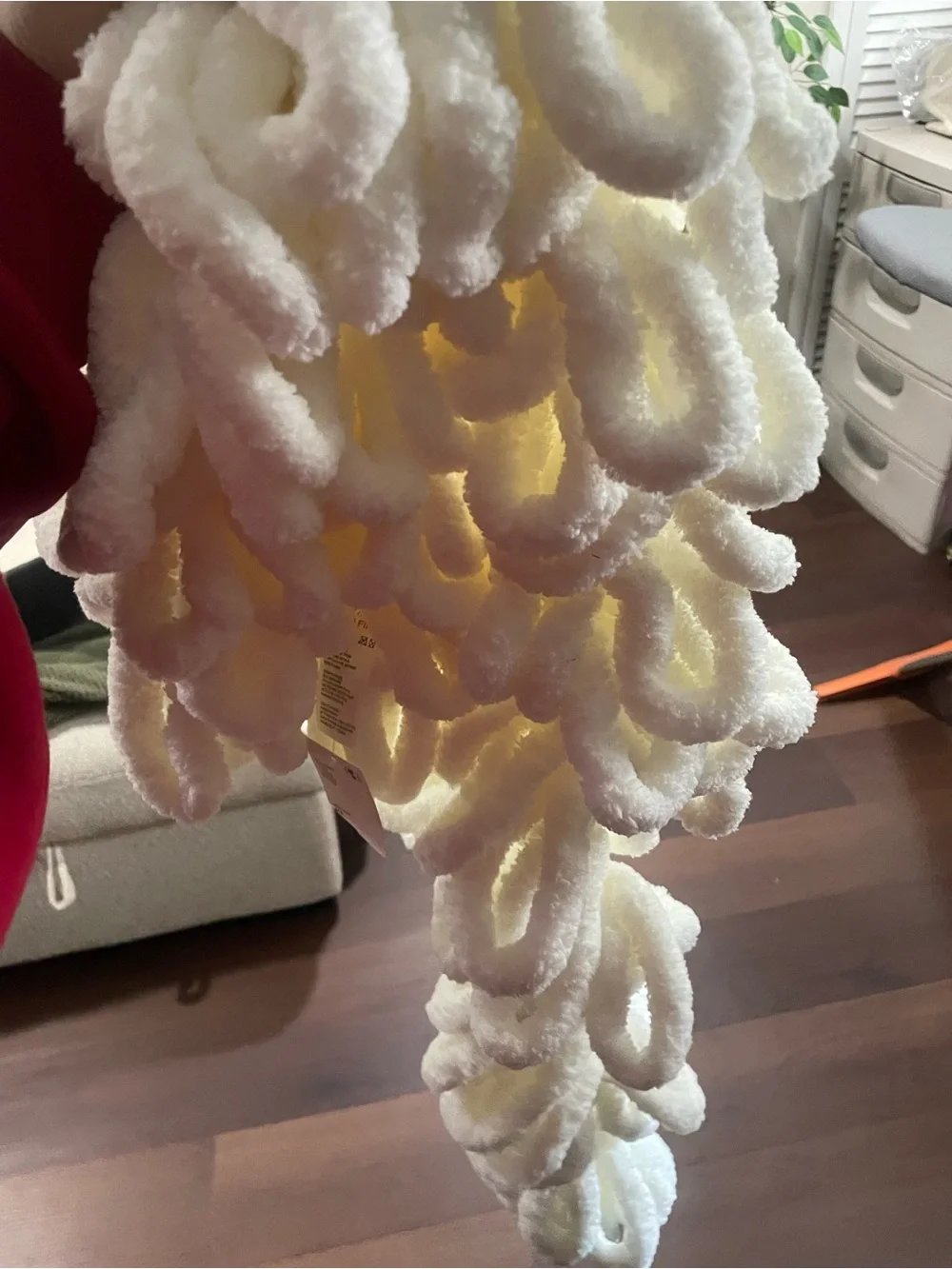 Plush Loop Scarf – Cream
